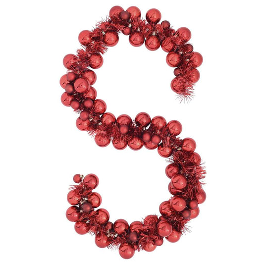 Weihnachtskugelgirlande Rot 186 cm Polystyrol