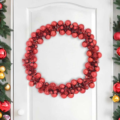 Weihnachtskugelgirlande Rot 186 cm Polystyrol
