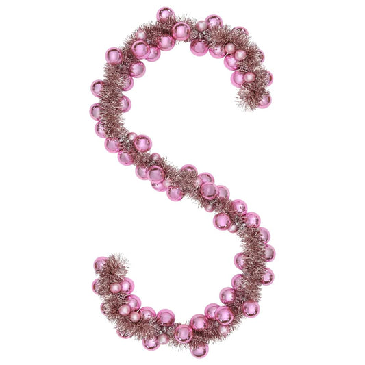 Weihnachtskugelgirlande Rosa 186 cm Polystyrol