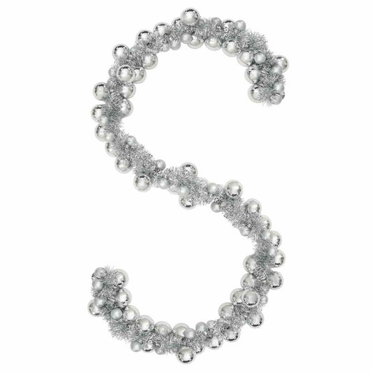 Weihnachtskugelgirlande Silber 186 cm Polystyrol