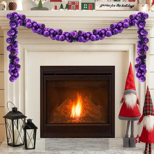 Weihnachtskugelgirlande Lila 186 cm Polystyrol