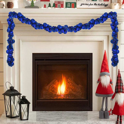 Weihnachtskugelgirlande Blau 186 cm Polystyrol