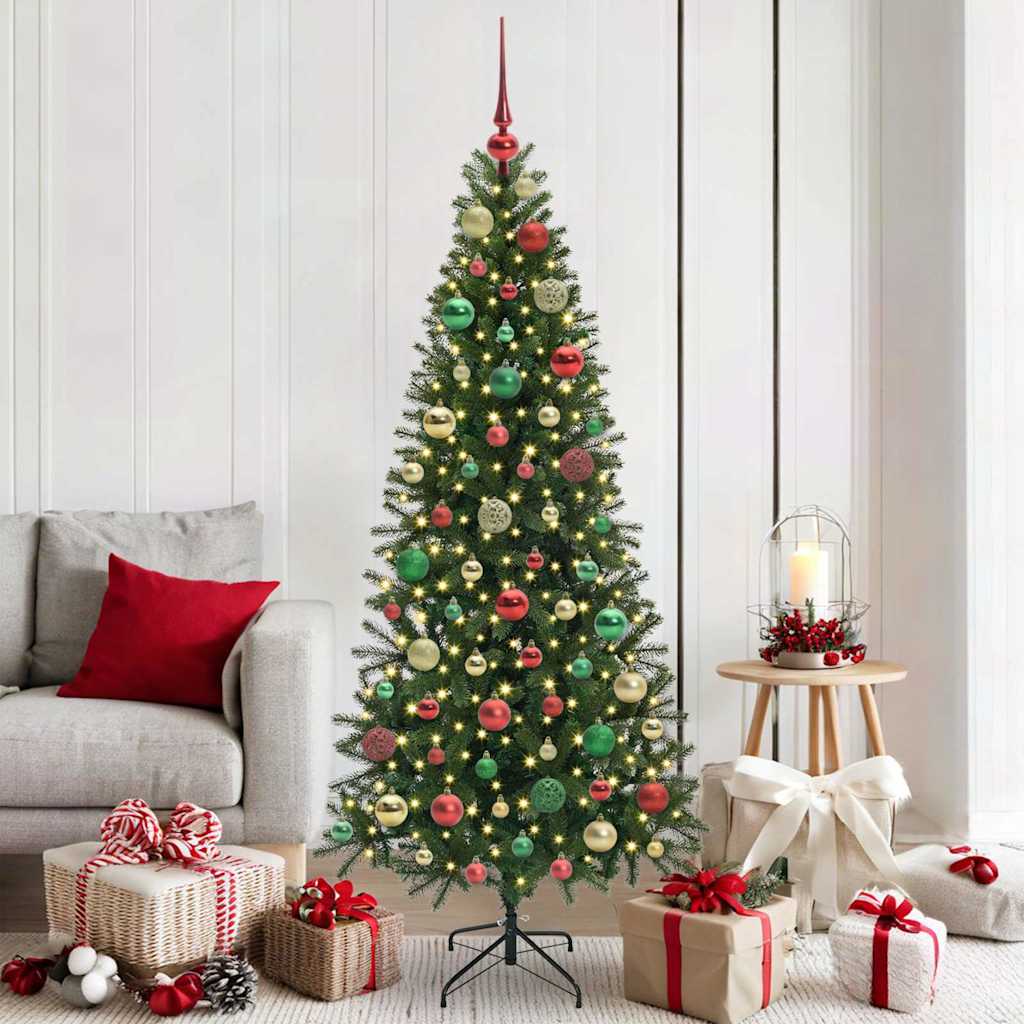 Weihnachtskugel-Set mit 300 LEDs 120 pcs Mehrfarbig Kunststoff