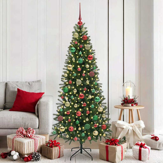 Weihnachtskugel-Set mit 300 LEDs 120 pcs Mehrfarbig Kunststoff