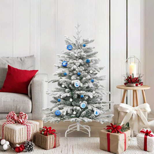 Weihnachtskugel-Set 40 pcs Blau und Weiß