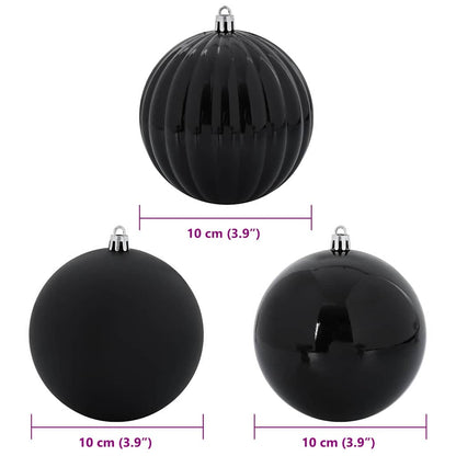 Weihnachtskugel-Set 15 pcs Schwarz