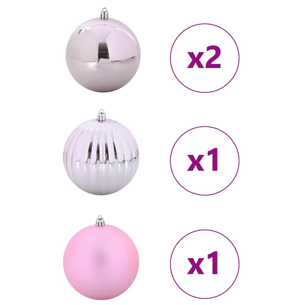 Weihnachtskugel-Set 4 pcs Rosa