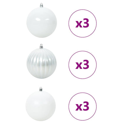Weihnachtskugel-Set 9 pcs Weiß