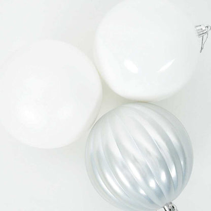 Weihnachtskugel-Set 3 pcs Weiß