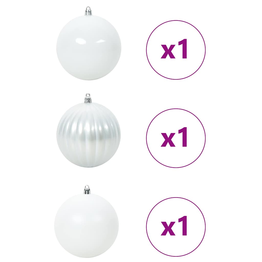 Weihnachtskugel-Set 3 pcs Weiß