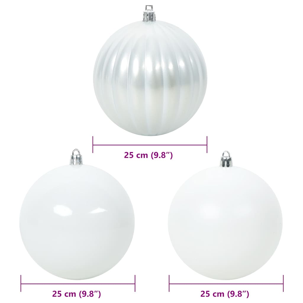 Weihnachtskugel-Set 3 pcs Weiß