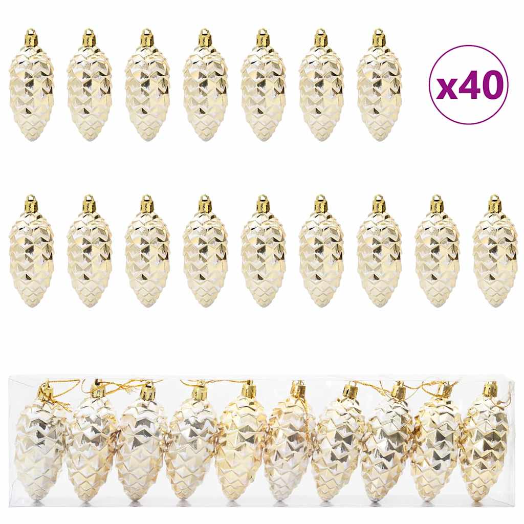 Weihnachtsbaumdekoration 40 pcs Gold