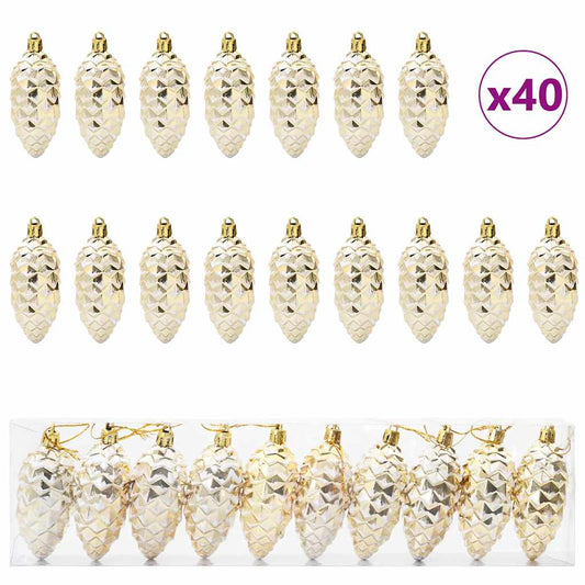 Weihnachtsbaumdekoration 40 pcs Gold