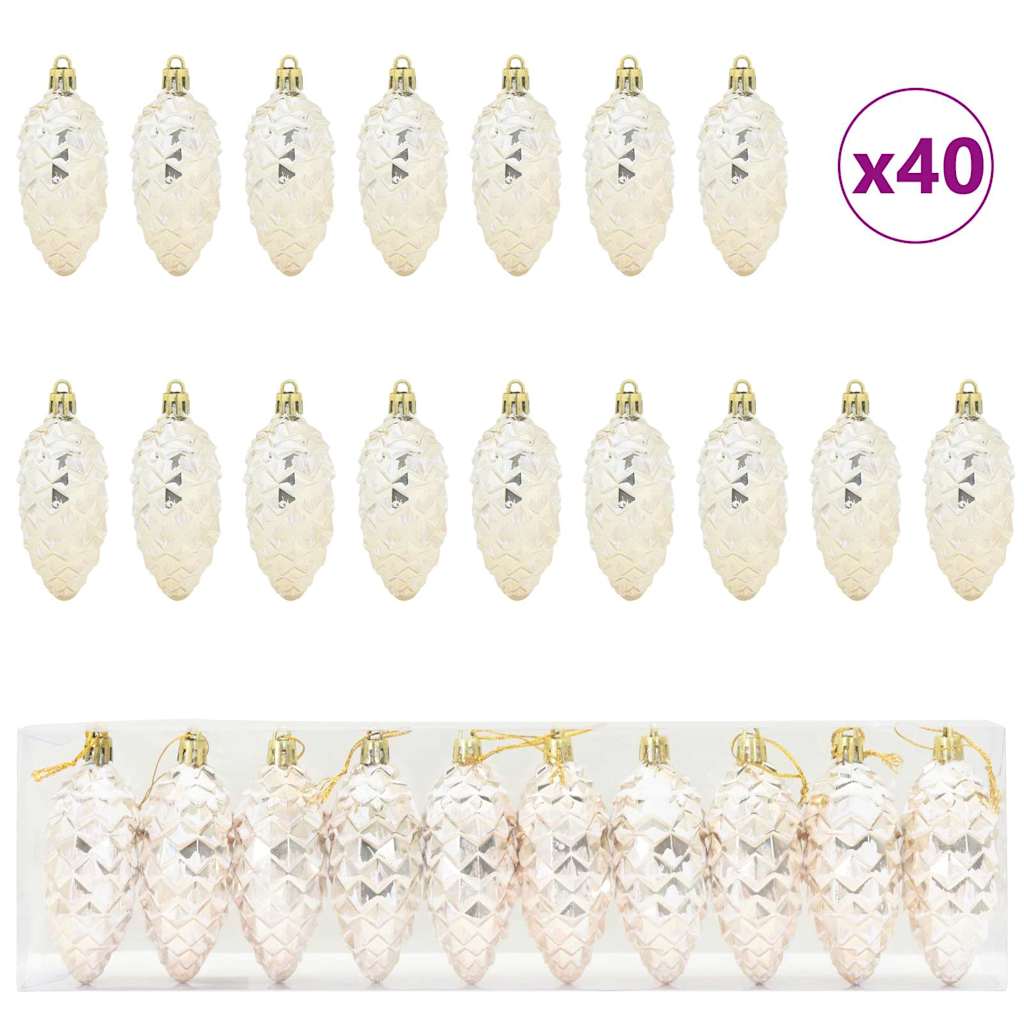 Weihnachtsbaumdekoration 40 pcs Champagner