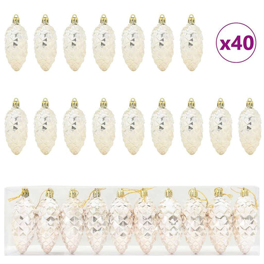 Weihnachtsbaumdekoration 40 pcs Champagner