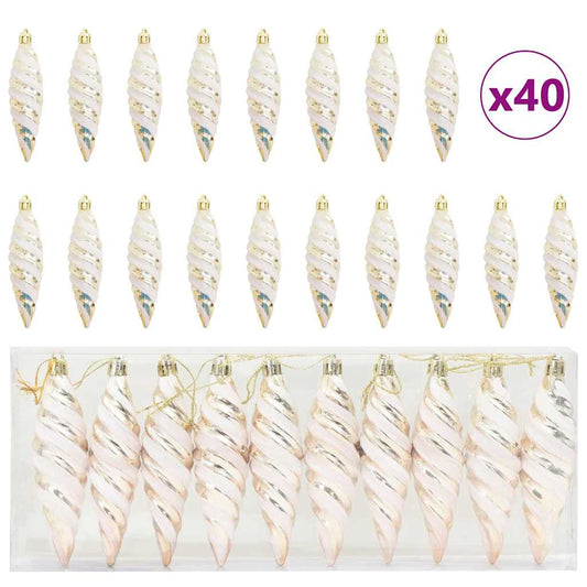 Weihnachtsbaumdekoration 40 pcs Champagner