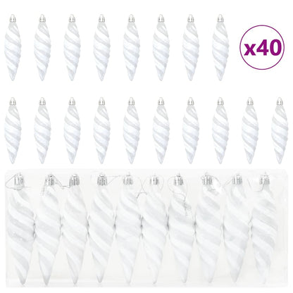 Weihnachtsbaumdekoration 40 pcs Weiß