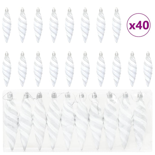Weihnachtsbaumdekoration 40 pcs Weiß