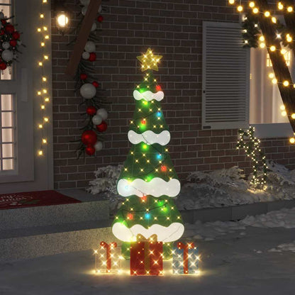 Beleuchteter Weihnachtsbaum mit 3 Geschenkboxen 2D Warm Weiß