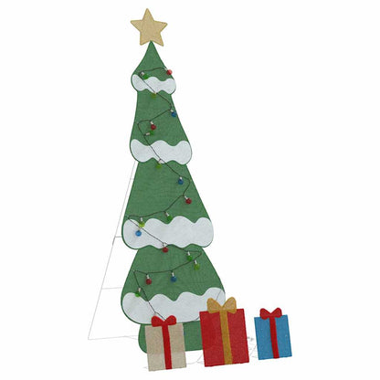 Beleuchteter Weihnachtsbaum mit 3 Geschenkboxen 2D Warm Weiß