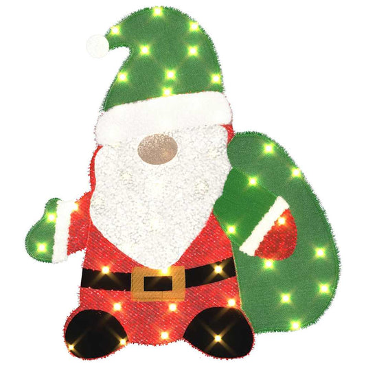 Beleuchteter Weihnachtsmann Warmes Weiß 62 x 70 cm
