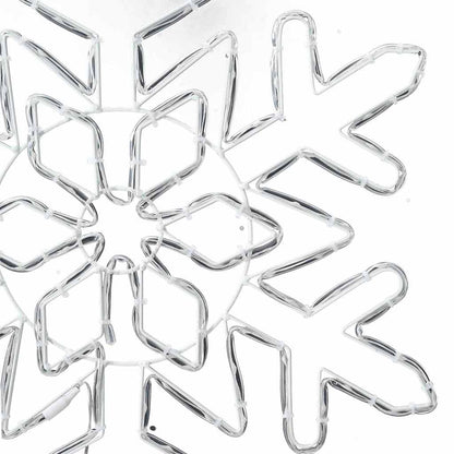 Weihnachts-Schneeflocke Blau 55.5 x 55.5 x 0.75cm PVC
