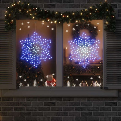 Weihnachts-Schneeflocke Blau 55.5 x 55.5 x 0.75cm PVC
