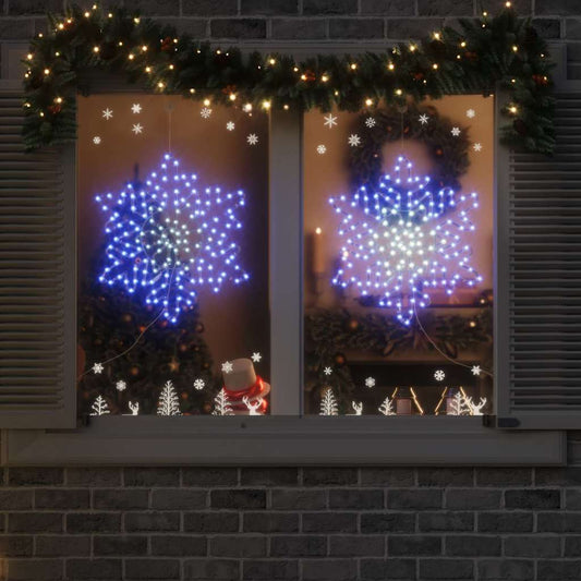 Weihnachts-Schneeflocke Blau 55.5 x 55.5 x 0.75cm PVC
