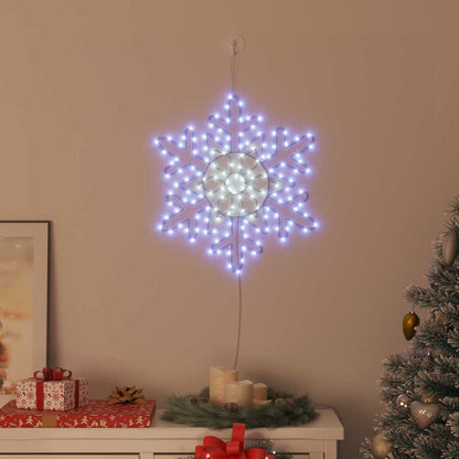 Weihnachts-Schneeflocke Blau 55.5 x 55.5 x 0.75cm PVC