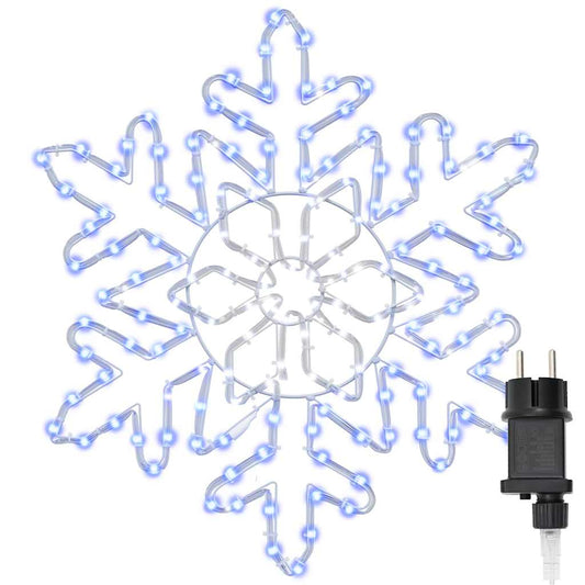 Weihnachts-Schneeflocke Blau 55.5 x 55.5 x 0.75cm PVC