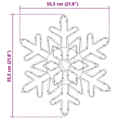 Weihnachts-Schneeflocke Blau 55.5 x 55.5 x 0.75cm PVC