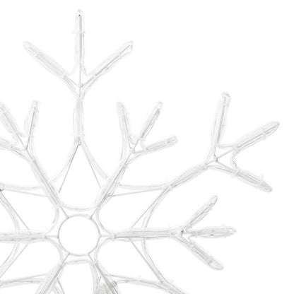 Weihnachts-Schneeflocke Warmes Weiß 56 x 49 x 0.7 cm PVC