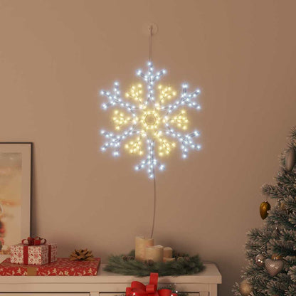 Weihnachts-Schneeflocke Warmes Weiß 56 x 49 x 0.7 cm PVC