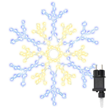 Weihnachts-Schneeflocke Warmes Weiß 56 x 49 x 0.7 cm PVC