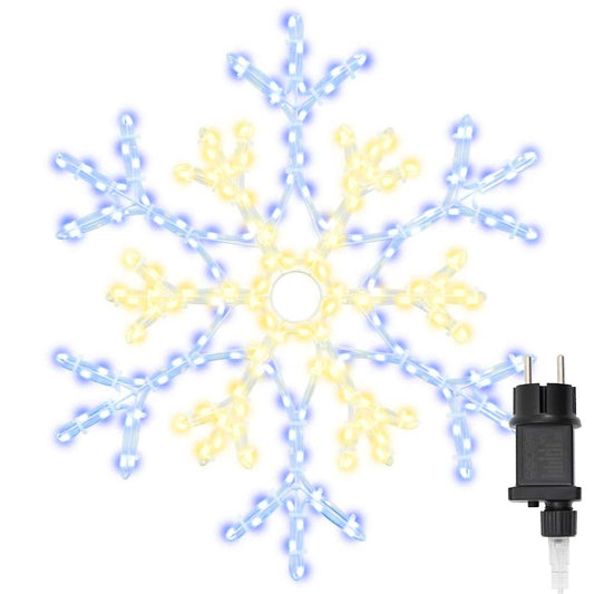 Weihnachts-Schneeflocke Warmes Weiß 56 x 49 x 0.7 cm PVC