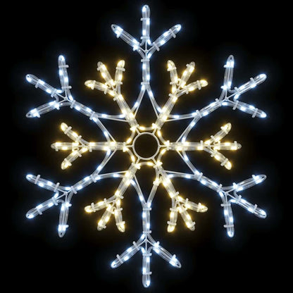 Weihnachts-Schneeflocke Warmes Weiß 56 x 49 x 0.7 cm PVC
