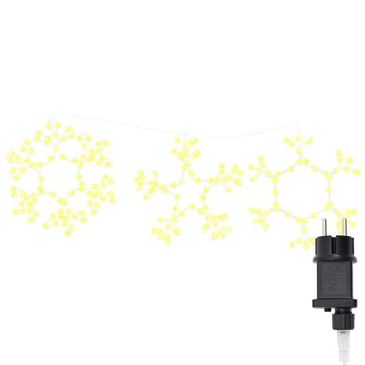 Weihnachts-Schneeflocke mit 252 LEDs Warmes Weiß 45 x 38 cm PVC
