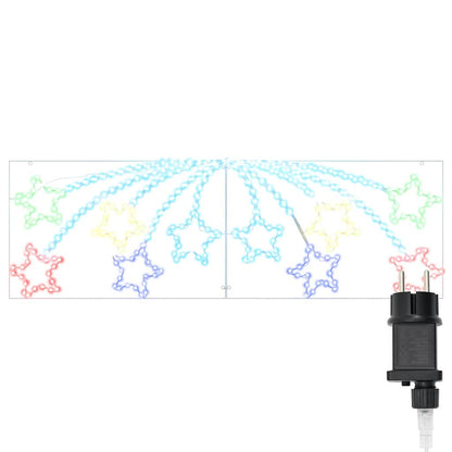 Weihnachtsstern mit 432 LEDs Mehrfarbig 180 x 57 cm PVC