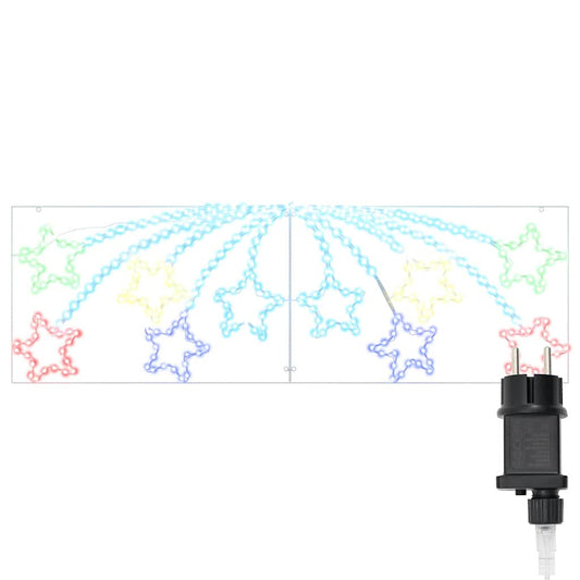 Weihnachtsstern mit 432 LEDs Mehrfarbig 180 x 57 cm PVC