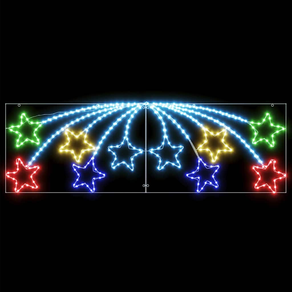 Weihnachtsstern mit 432 LEDs Mehrfarbig 180 x 57 cm PVC