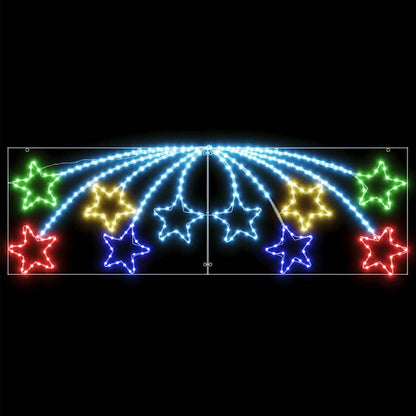 Weihnachtsstern mit 432 LEDs Mehrfarbig 180 x 57 cm PVC