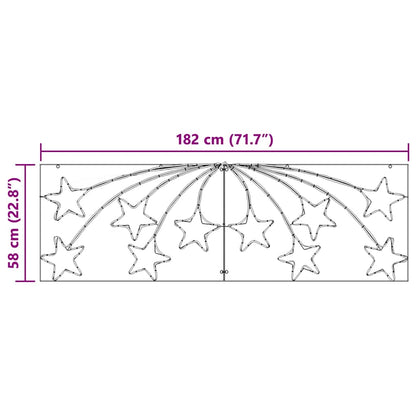 Weihnachtsstern mit 432 LEDs Mehrfarbig 180 x 57 cm PVC