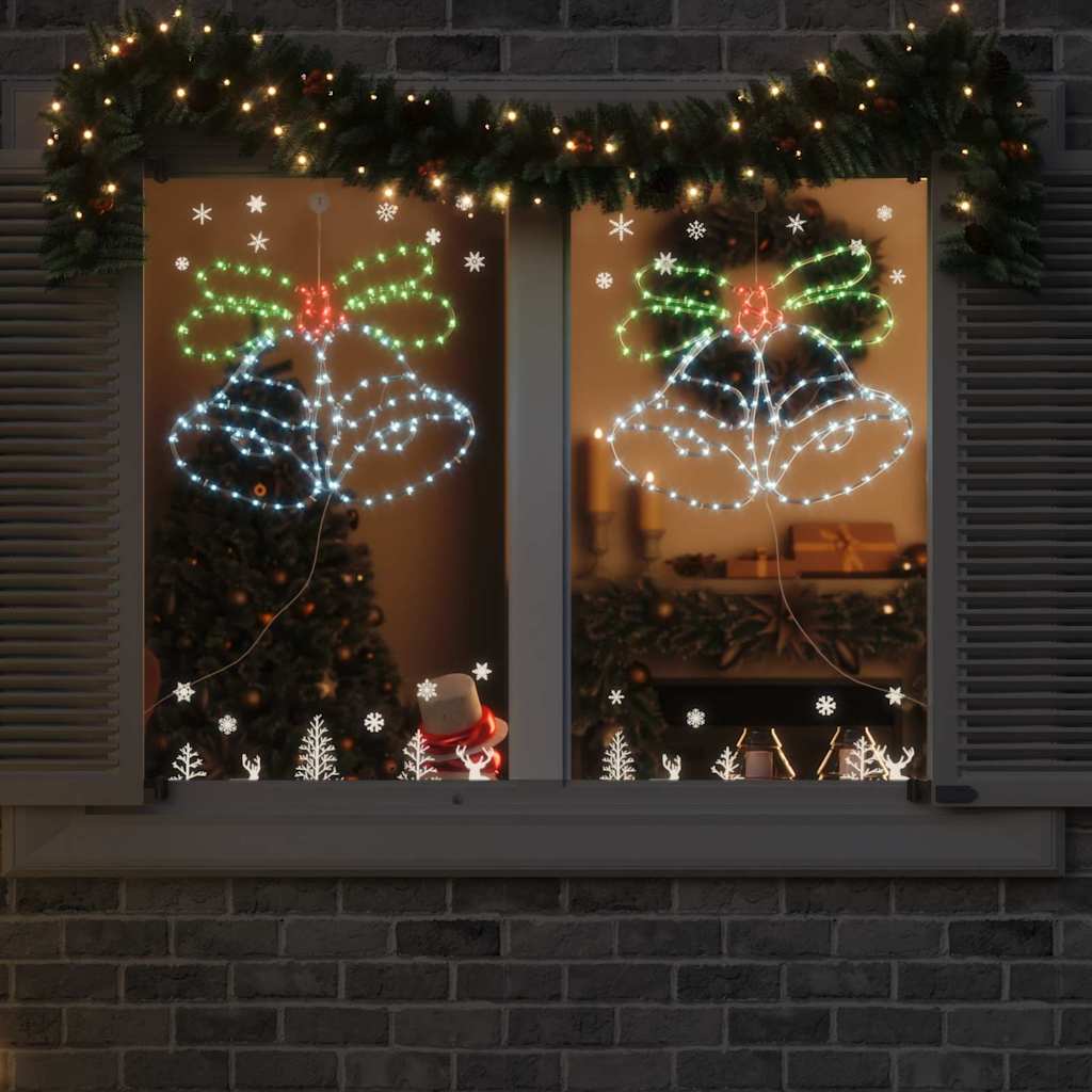 Weihnachtsglocke mit 144 LEDs Mehrfarbig 56 x 46 cm PVC