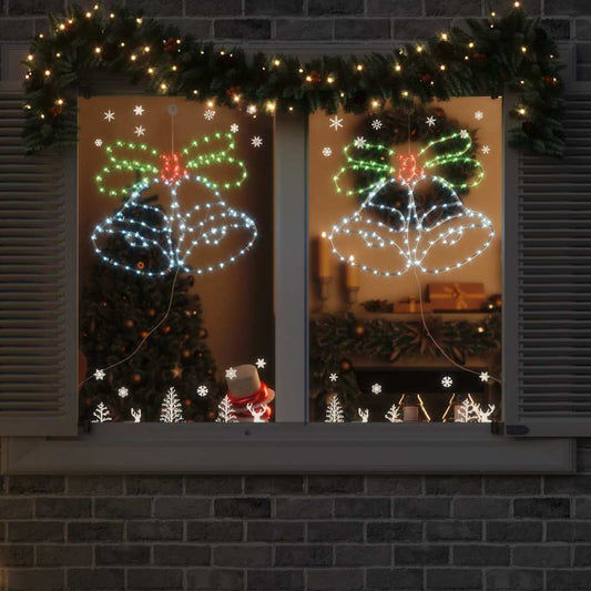 Weihnachtsglocke mit 144 LEDs Mehrfarbig 56 x 46 cm PVC
