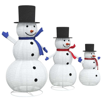 Weihnachts Schneemann Familie 3 pcs Warmes Weiß