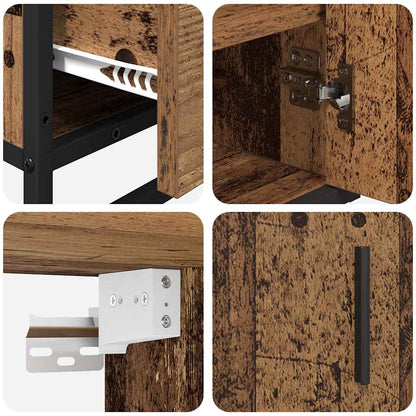 Badezimmermöbel-Set mit Schubladen 3 pcs Altholz Holzwerkstoff