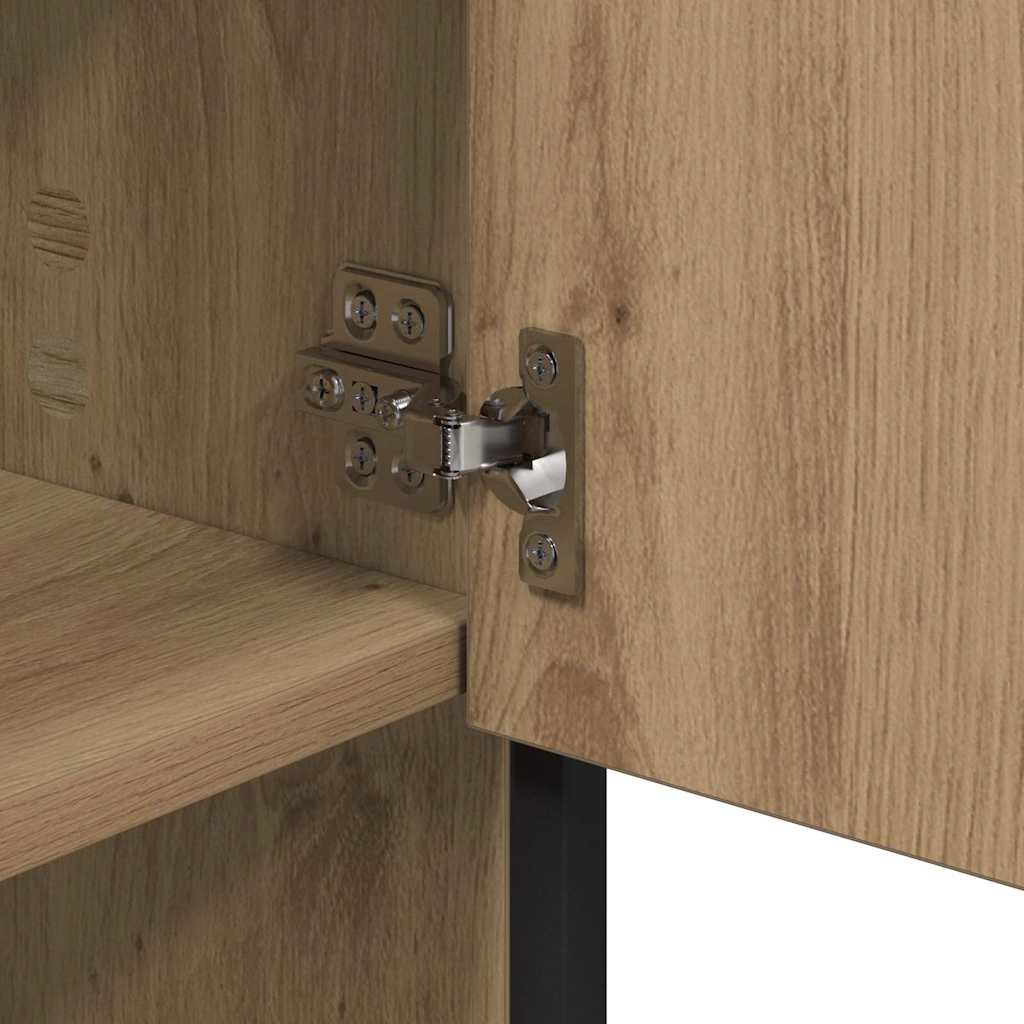 Badezimmermöbel-Set mit Regal 3 pcs Artisan-Eiche Holzwerkstoff