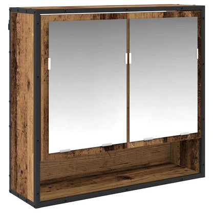 Badezimmermöbel-Set mit Regal 2 pcs Altholz Holzwerkstoff