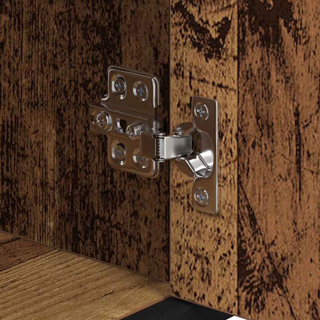 Badezimmermöbel-Set mit Regal 3 pcs Altholz Holzwerkstoff