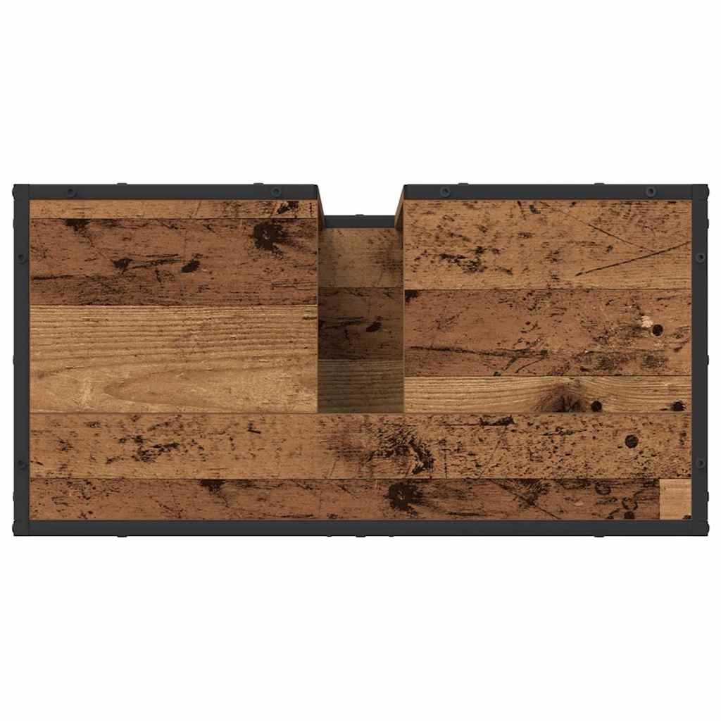 Badezimmermöbel-Set mit Regal 3 pcs Altholz Holzwerkstoff